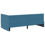 vidaXL Cadre de lit d'angle avec matelas 2 Pièces Bleu Velours