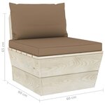 vidaXL Salon de jardin palette 6 Pièces avec coussins bois d'épicéa