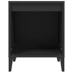 vidaXL Tables de chevet 2 Pièces Noir 40x35x50 cm