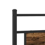 vidaXL Cadre de lit en métal sans matelas chêne fumé 193x201 cm