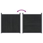 vidaXL Panneau de clôture gris 1737x186 cm WPC