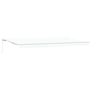 vidaXL Auvent Rétractable Blanc 600 × 350 cm Polyester et métal