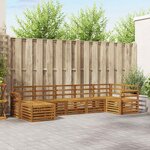 vidaXL Ensemble de canapés d'extérieur 7 pc Naturel