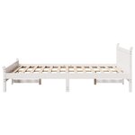 vidaXL Cadre de lit sans matelas blanc 160x200 cm bois de pin massif