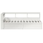 vidaXL Lit bibliothèque sans matelas blanc 75x190cm bois de pin massif