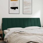 vidaXL Coussin de tête de lit Hanko vert foncé 180 cm velours