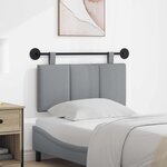 vidaXL Tête de lit suspendue Gris clair Tissu