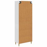 vidaXL 2 Pièces Blanc brillant