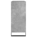 vidaXL Armoire à disques gris béton 84 5x38x89 cm bois d'ingénierie