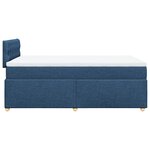 vidaXL Sommier à lattes de lit avec matelas bleu 120x190 cm tissu