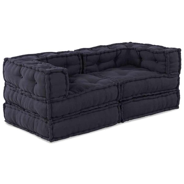 vidaXL Coussin 2 Pièces Anthracite 70 x 70 x 54 cm Polyester