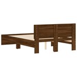 vidaXL Cadre de lit avec tête de lit chêne marron 120x190 cm