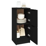 vidaXL Buffet noir 30x30x70 cm bois d'ingénierie
