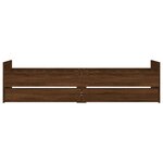 vidaXL Cadre de lit avec tiroirs chêne marron 100x200 cm