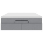 VidaXL Cadre de lit ottoman et matelas gris clair 140x190 cm tissu