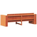 vidaXL Canapé de jardin 3 places cire marron bois de pin massif