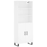 vidaXL Buffet haut Blanc 69 5x34x180 cm Bois d'ingénierie