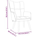 vidaXL Chaise de relaxation Rouge bordeaux Tissu