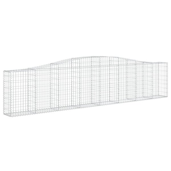 vidaXL Panier de gabions arqué 400x30x80/100 cm Fer galvanisé