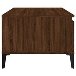 vidaXL Table basse Chêne marron 90x50x36 5 cm Bois d'ingénierie
