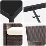vidaXL Ensemble de Jardin 5 Pièces Marron Rotin Poly