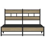 vidaXL Cadre de lit en métal sans matelas chêne sonoma 140x200 cm