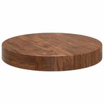 vidaXL Plateau de table Marron foncé Ø 30 x 4 cm Chêne massif