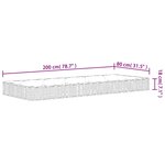 vidaXL Matelas à ressorts bonnell moyen 80x200 cm