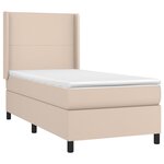 vidaXL Sommier à lattes de lit matelas et LED Cappuccino 90x190cm