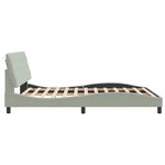 vidaXL Cadre de lit sans matelas gris clair 160x200 cm velours