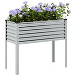 vidaXL Jardinière 100x45x90 cm acier inoxydable