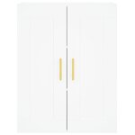 vidaXL Buffet haut Blanc 69 5x34x180 cm Bois d'ingénierie