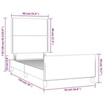 vidaXL Cadre de lit avec tête de lit Blanc 90x190 cm Similicuir