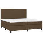 vidaXL Sommier à lattes de lit avec matelas Marron foncé 200x200 cm