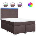 vidaXL Sommier à lattes de lit avec matelas Marron foncé 140x200 cm