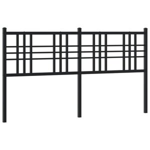 vidaXL Tête de lit métal noir 160 cm