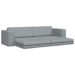 vidaXL Canapé-Lit Gris clair 245 x 78 x 77 cm Velours