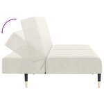 vidaXL Canapé-lit à 2 places crème velours