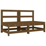 vidaXL Canapés centraux avec coussins 2 Pièces marron miel