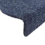 vidaXL Tapis d'escalier autocollants 20 pièces 65 x 21 x 4 cm Bleu Demi-rond Grand