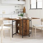 vidaXL Table à dîner 144 x 60 x 75 cm Bois d'ingénierie Bois ancien