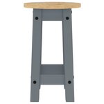 vidaXL Tabourets de bar lot de 2 gris bois massif de pin