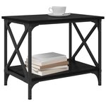 vidaXL Table d'appoint Chêne noir 55 x 38 x 45 cm Bois d'ingénierie