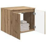 vidaXL Cabinet de Salle de Bain Mural Chêne artisanal