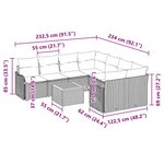 vidaXL Ensemble de canapé de jardin 9 Pièces Beige  blanc