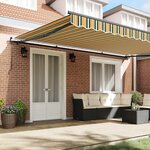 vidaXL Auvent Rétractable Vert et jaune 500 × 350 cm