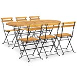vidaXL Ensemble à manger d'extérieur pliable 7Pièces Bois d'acacia solide
