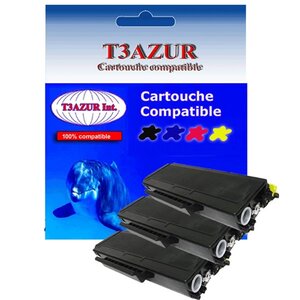 3 Toners compatibles avec Brother TN3170, TN3280 pour Brother HL5280DN Praxis, HL5280DNLT - 8 000 pages - T3AZUR
