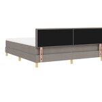 vidaXL Lit boxspring avec matelas Taupe 180 x 200 cm tissu