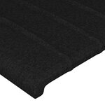 vidaXL Tête de lit avec oreilles Noir 183x23x118/128 cm Tissu